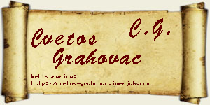 Cvetoš Grahovac vizit kartica